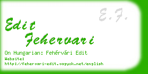 edit fehervari business card